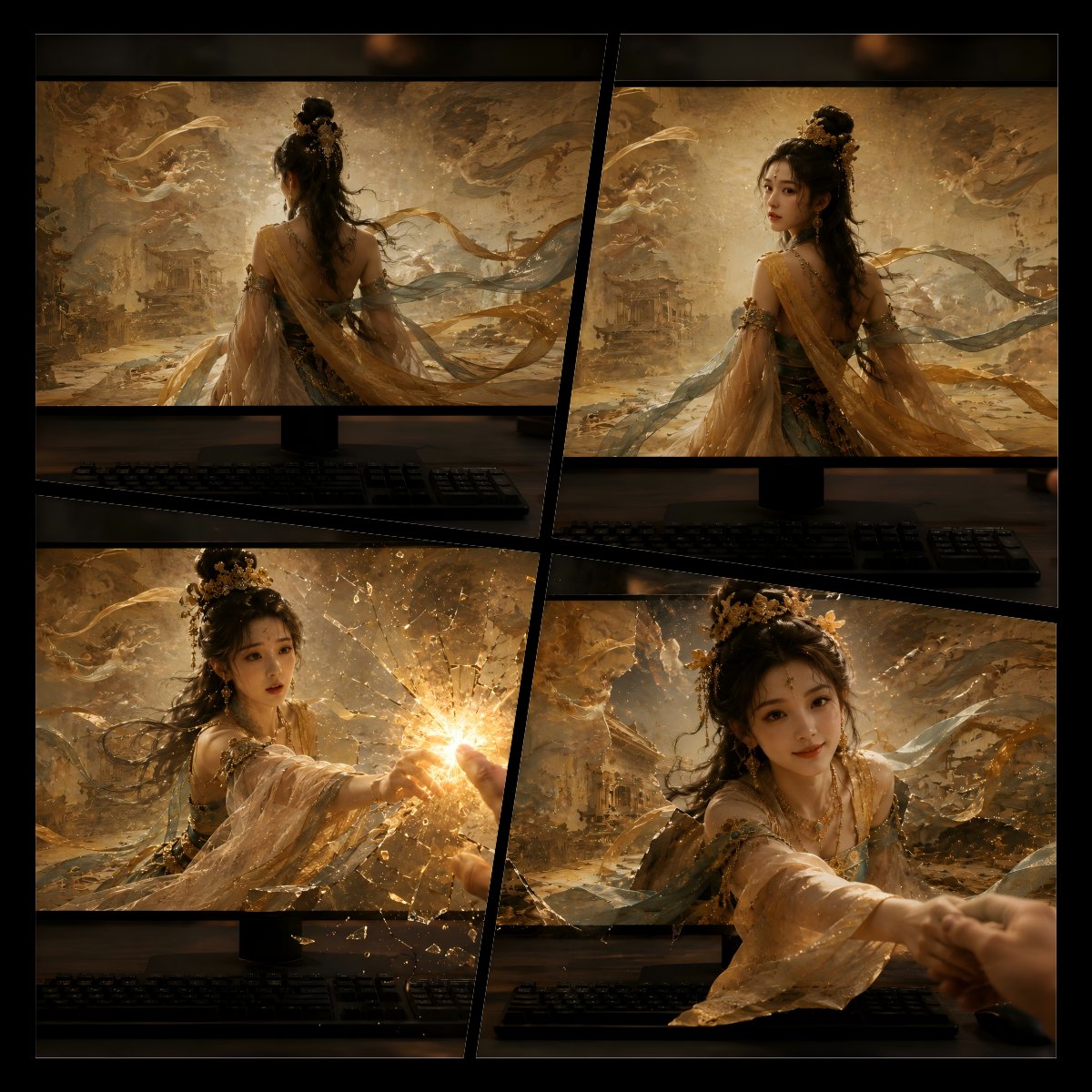 Dimension-breaking (Dunhuang apsara)
